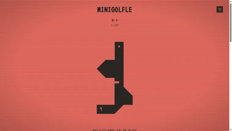 Minigolfle 공식 사이트 화면